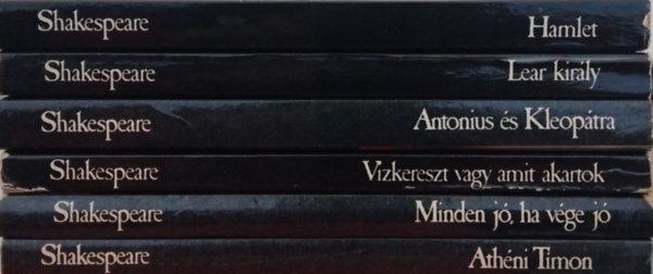 William Shakespeare - 6 db k�tet a Shakespeare BBC sorozatb�l: Hamlet - Lear kir�ly - Minden j�, ha v�ge j� - Antonius �s Kleop�tra - V�zkereszt vagy amit akartok - Ath�ni Timon
