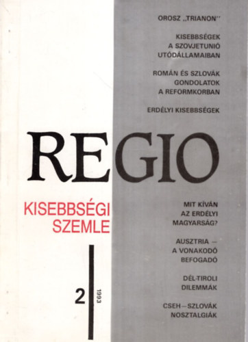 Szarka L�szl� szerk. - Regio - Kisebbs�gi Szemle 1993/2
