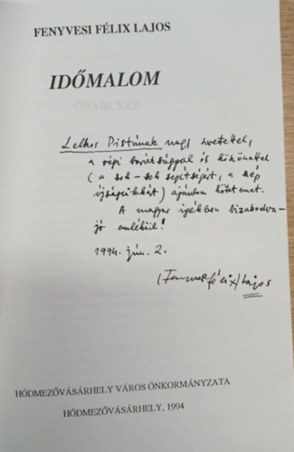 Fenyvesi F�lix Lajos - Id�malom (dedik�lt)