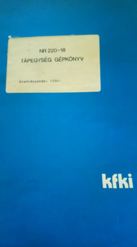  (ism. szerz�) - T�pegys�g g�pk�nyv (NR 220-18)