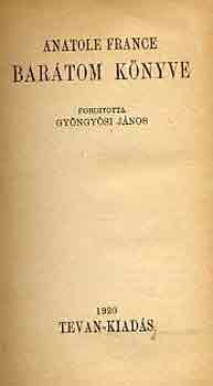 Anatole France - Bar�tom k�nyve