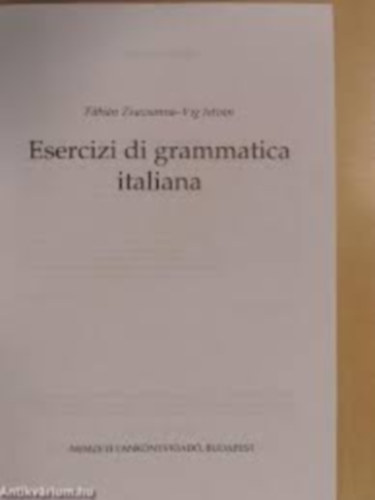 F�bi�n Zsuzsanna; Vig Istv�n - Esercizi di grammatica italiana NT-41199