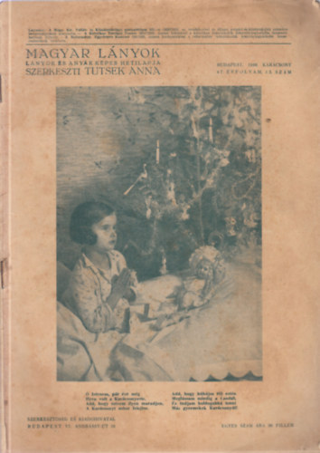Tutsek Anna  (szerk.) - Magyar l�nyok 47. �vfolyam (1940-1941)- 41 db. sz�rv�ny lapsz�m