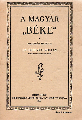 Dr. Gerevich Zoltn - A magyar "BKE"