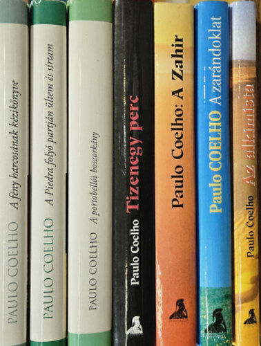 Paulo Coelho - 7 db Coelho knyv: A fny harcosnak kziknyve + A Piedra foly partjn ltem s srtam + A Zahir + Az alkimista + A zarndoklat + Tizenegy perc + A portobelli boszorkny