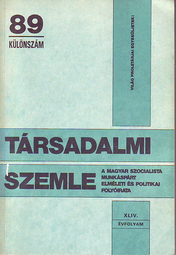 T�rsadalmi szemle ('89 k�l�nsz�m)