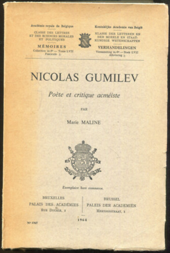 Marie Maline - Nicolas Gumilev Pote et critique acmiste