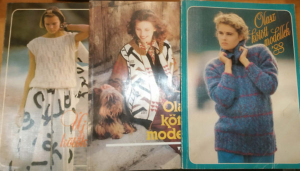 Szabados Erzsébet, Rácz Julianna - 3 db kézimunka: Olasz kötött modellek '88 + Olasz kötött modellek '90 + Új olasz kötőkönyv +
