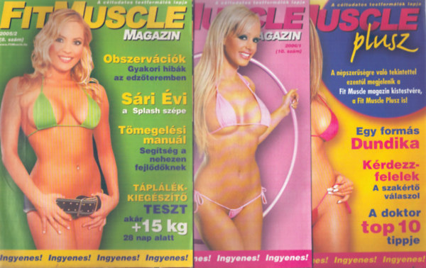 3 db FitMuscle magazin: 2005/1., 2005/2., 2006/1. számok
