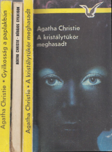 Agatha Christie - 3 db. klasszikus krimi (A krist�lyt�k�r meghasadt + B�b�jos gyilkosok + Gyilkoss�g a paplakban)