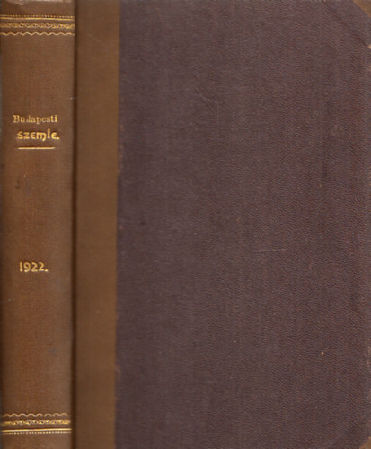 Voinovich G�za (szerk.) - Budapesti szemle 189. k�tet (541., 542., 543. sz�m)