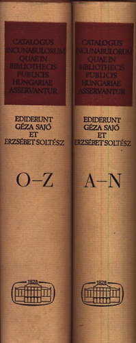 Sajó Géza; Soltész Erzsébet - Catalogus incunabulorum quae in bibliothecis publicis Hungariae I-II.