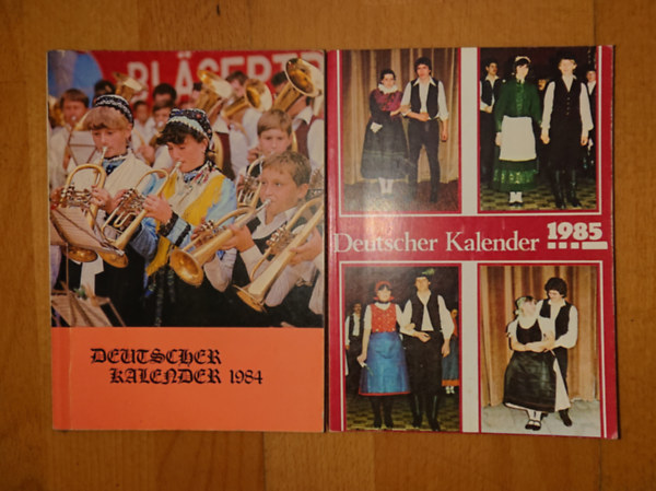 2 db Deutscher Kalender az 1980-as évekből: Deutscher Kalender 1984, Deutscher Kalender 1985