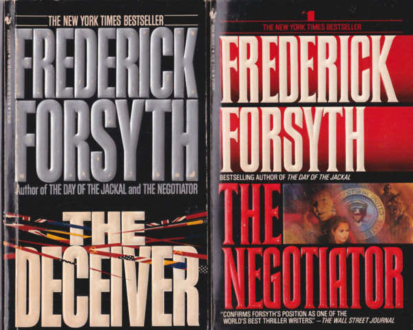 Fredrick Forsyth - 2 db angol krimi: The negotiator + The deceiver