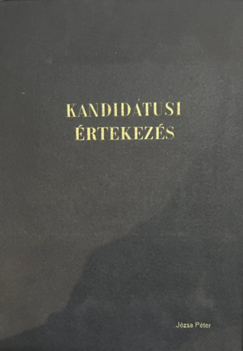 J�zsa P�ter - Kandid�tusi �rtekez�s