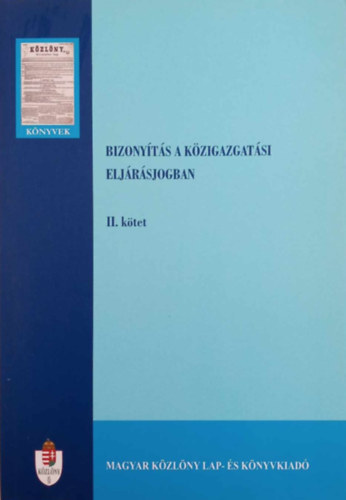 Dr. Boros Anita - Bizonyts a kzigazgatsi eljrsjogban II.