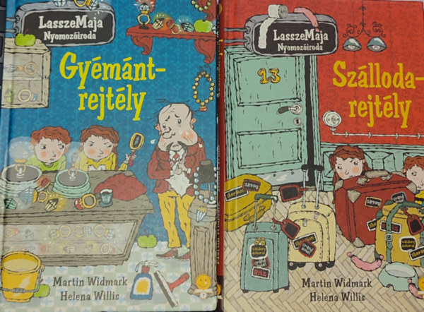 Martin Widmark Helena Willis - 2db k�nyv a LasszeMaja nyomoz�iroda sorozatb�l - Martin Widmark-Helena Willis-Sz�llodarejt�ly; Gy�m�ntrejt�ly