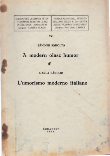 S�ndor Sarolta - A modern olasz humor