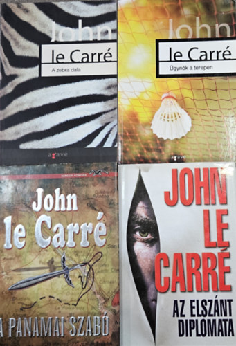 John le Carr - 4 db John le Carr krimi: gynk a terepen + A zebra dala + Az elsznt diplomata + A panamai szab