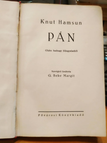 Knut Hamsun - P�n