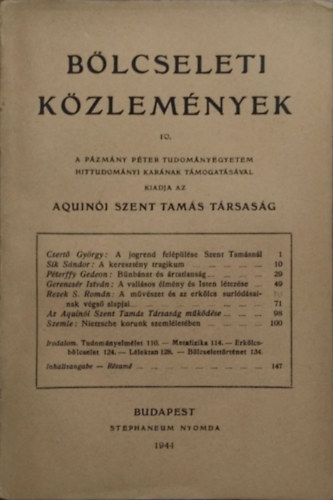 Blcseleti kzlemnyek 10. (1944)