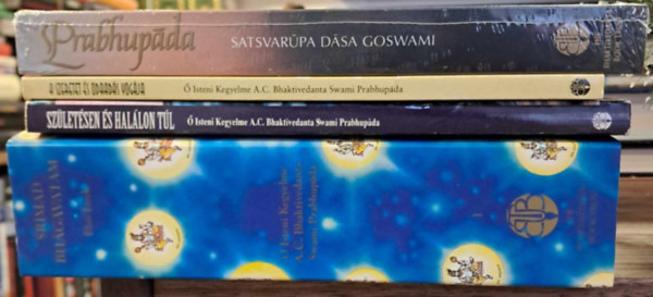 4 db-os knyvcsomag, KNYVMENT AJNLAT: Szletsen s hallon tl+A szeretet s odaads yogja+Prabhupada - Egy blcs ember lete s rksge+Srmad Bhgavatam - Els nek