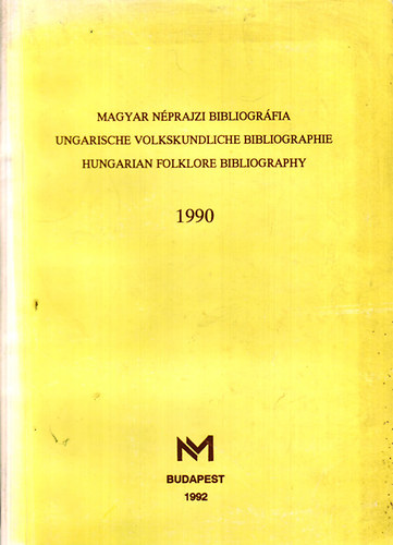Cserbk Andrs szerk. - Magyar nprajzi bibliogrfia 1990