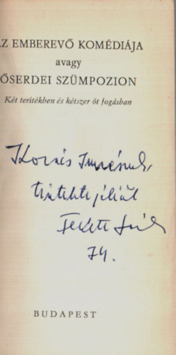 Fekete S�ndor - Az emberev� kom�di�ja.
