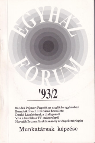 Egyh�zf�rum '93/2 - Munkat�rsak k�pz�se