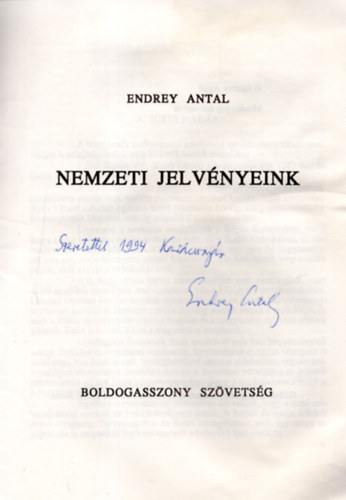 Endrey Antal - Nemzeti jelvnyeink