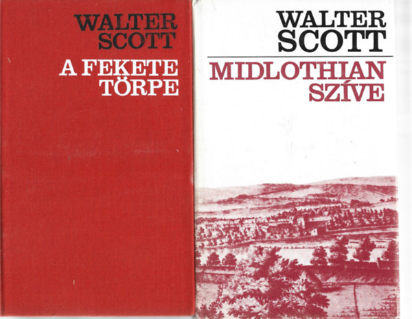 Walter Scott - 2 db knyv, A fekete trpe, Midlothian szve