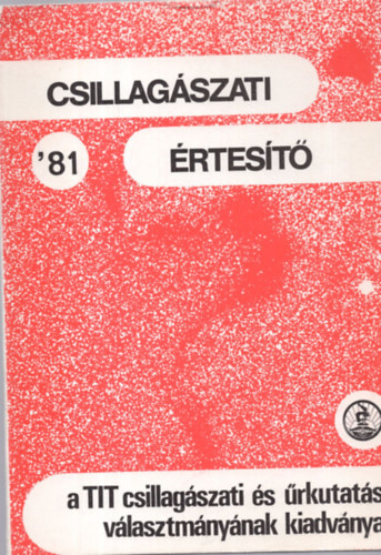 Csillagszati rtest 1981/1. (Kt  vtized a kozmoszban)