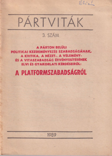 Prtvitk 3. szm 1989