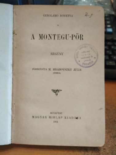 Gerolamo Rovetta - A Montegu-p�r