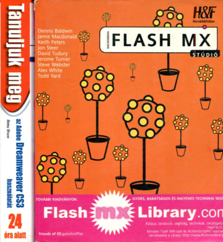 2 db informatikai kötet: Tanuljuk meg az Adobe Dreamweaver CS3 használatát és  Flash MX Stúdió