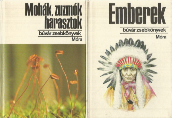 3 db Búvár zsebkönyvek: Emberek + Mohák, zuzmók, harasztok + Gyümölcsök