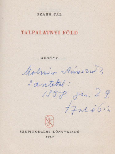 Szab Pl - Talpalatnyi fld