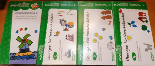 4 db �bungen f�r Vorschulkinder 2-4. + Vorschultraining 2 (Das macht f�r die Schule fit!)(MiniL�K)