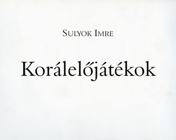 Sulyok Imre - Kor�lel�j�t�kok