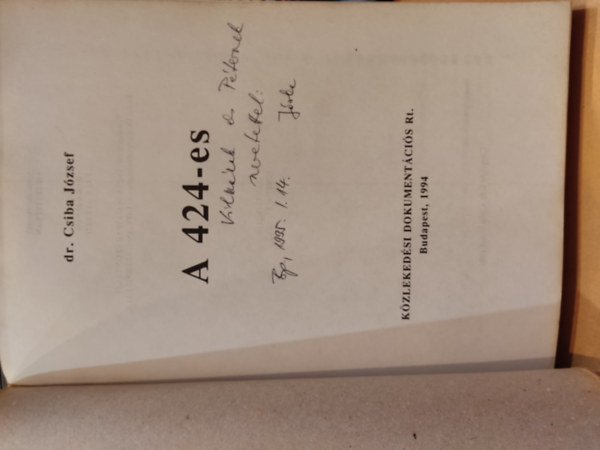 Dr. Csiba József - A 424-es
