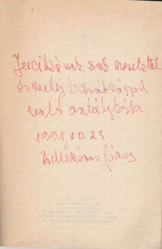 Dr. Mszros Jnos - Beismer Valloms-Versek, mfordtsok- dediklt