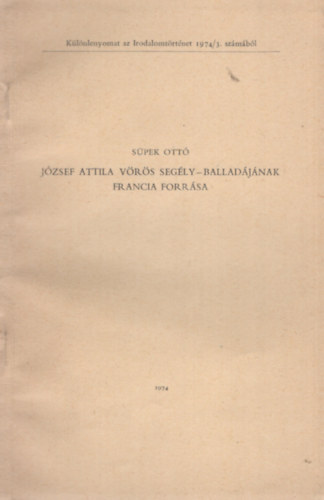 J�zsef Attila v�r�s seg�ly - ballad�j�nak francia forr�sa
