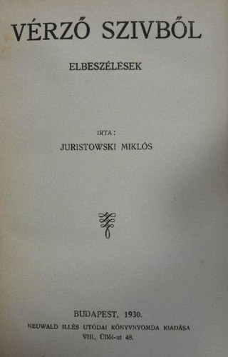 Juristowski Mikls - Vrz szvbl