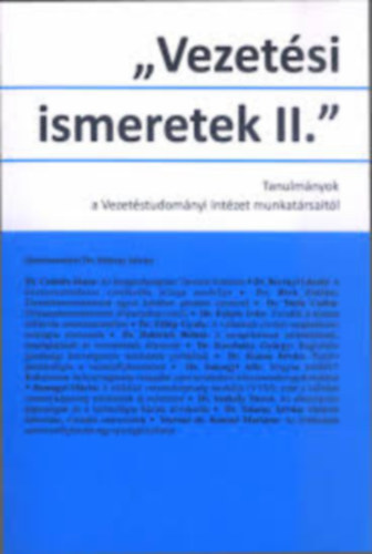 Dr. Susnszky Jnos - Vezetsi ismeretek II.