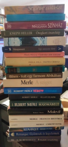 mile Zola, Graham Greene, Karen Blixen, Robert Merle, E.M. Remarque William Styron - 20 db m: A diadalv rnykban+Csikveink+Volt egy farmom Afrikban+Sznhz+Hidegvrrel+Sophie vlaszt+