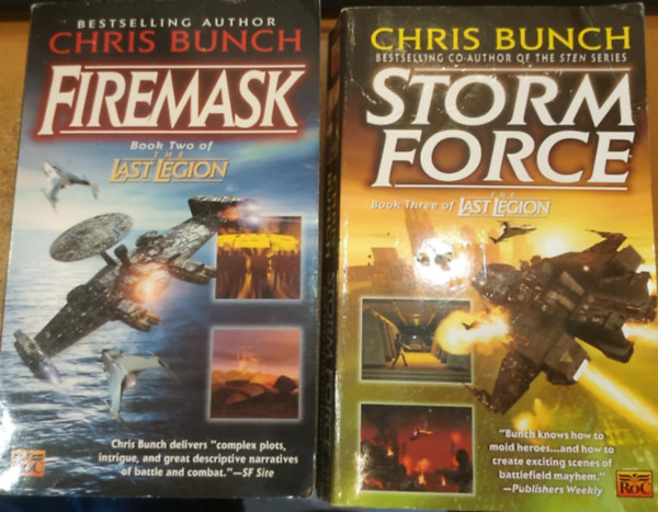 Chris Bunch - 2 db Chris Bunch, The Last Legion Book two: Firemask + Book Three: Storm Force