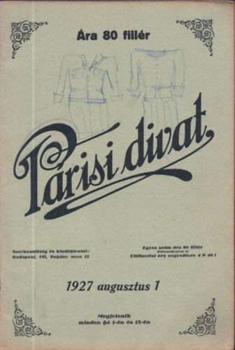 Prisi Divat XXII. vfolyam 1927. augusztus 1., 21. szm