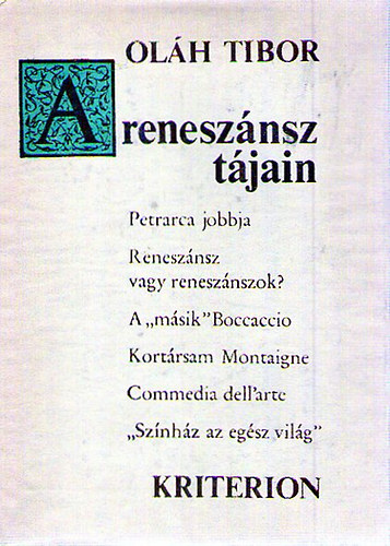 Oláh Tibor - A reneszánsz tájain