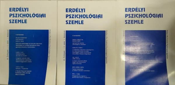 Főszerk.: Szamosközi István - Erdélyi Pszichológiai Szemle - VI. évfolyam 1., 2., 3. szám