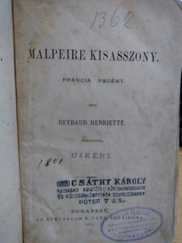 Reybaud Henriette - Malpeire kisasszony